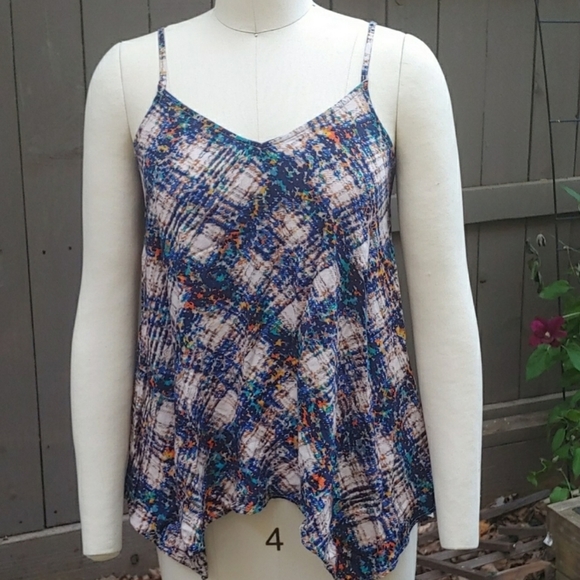 Mossimo Funky plaid tank retro look flirty back S - Picture 7 of 7